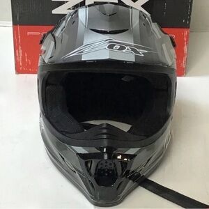 Black and Gray ZOX youth medium dirtbike helmet